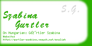 szabina gurtler business card